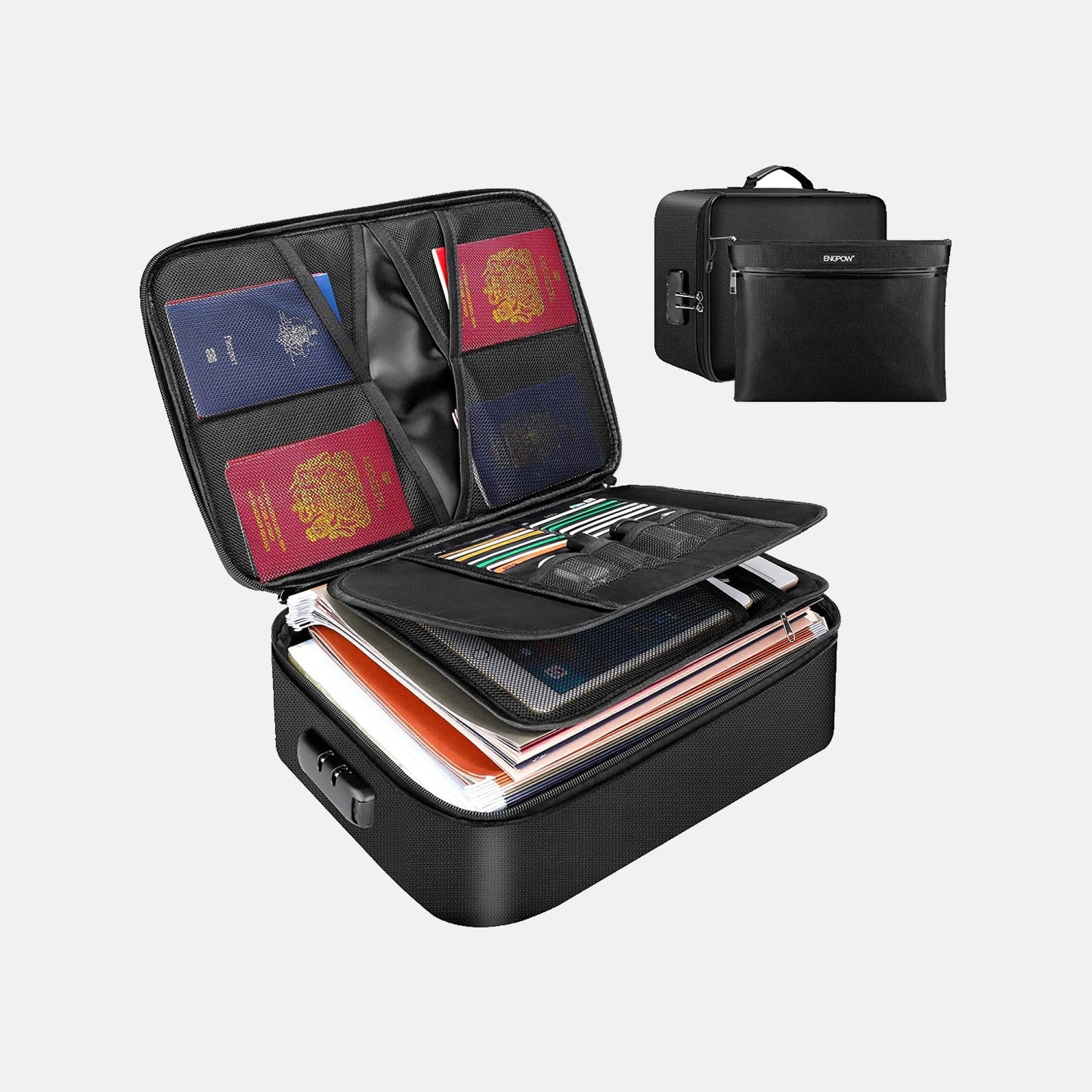 Fireproof document bag with lock 2in 1 DocSafe