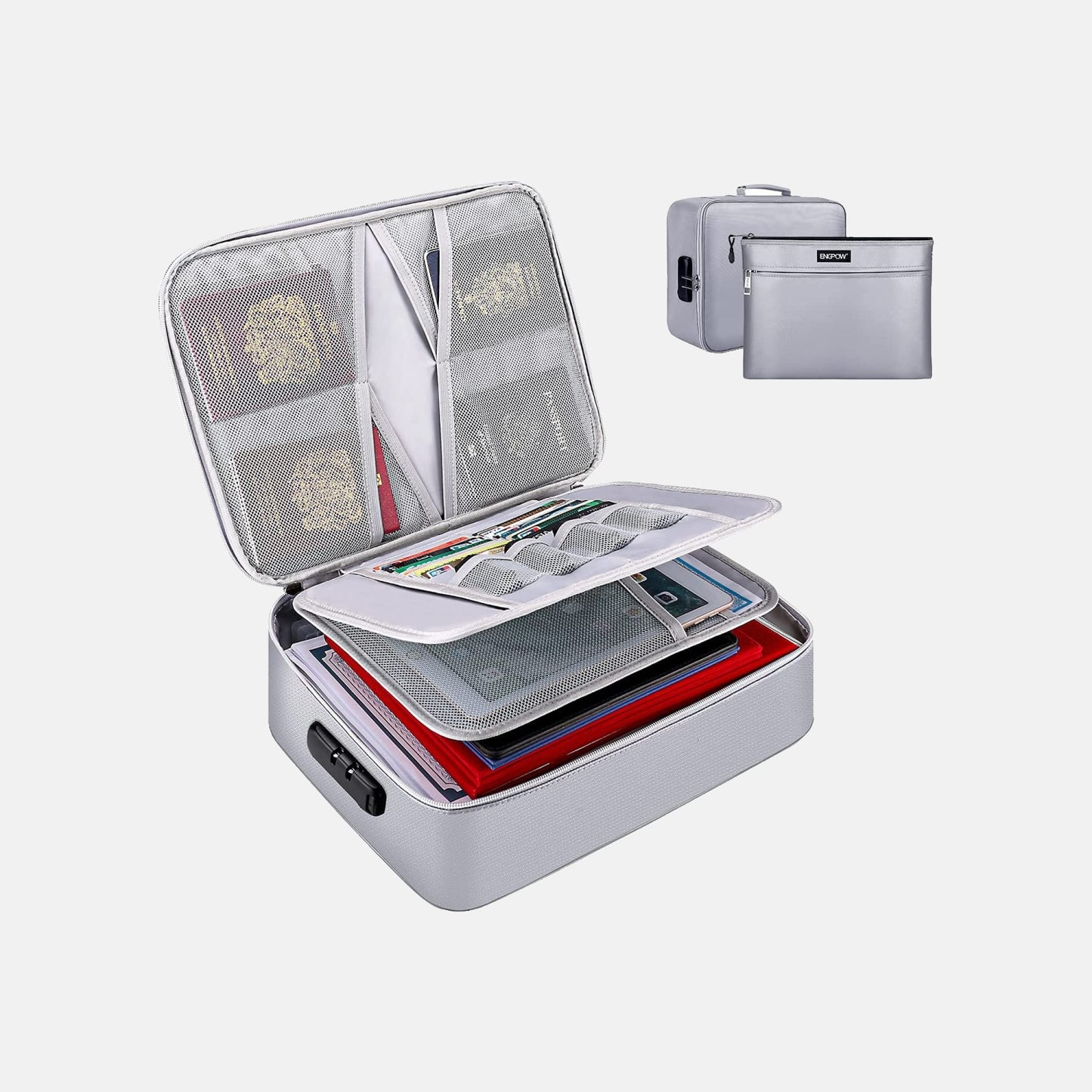 Fireproof document bag with lock 2in 1 DocSafe