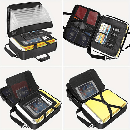 Portable Multi-Layer 13 Pocket Accordion File Folder Bag ENGPOW