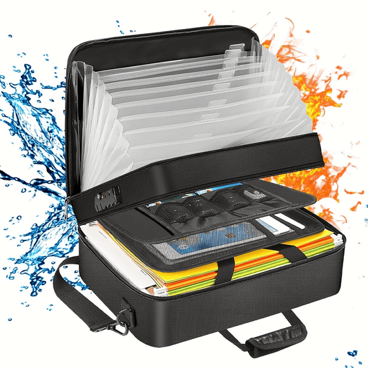 Portable Multi-Layer 13 Pocket Accordion File Folder Bag ENGPOW