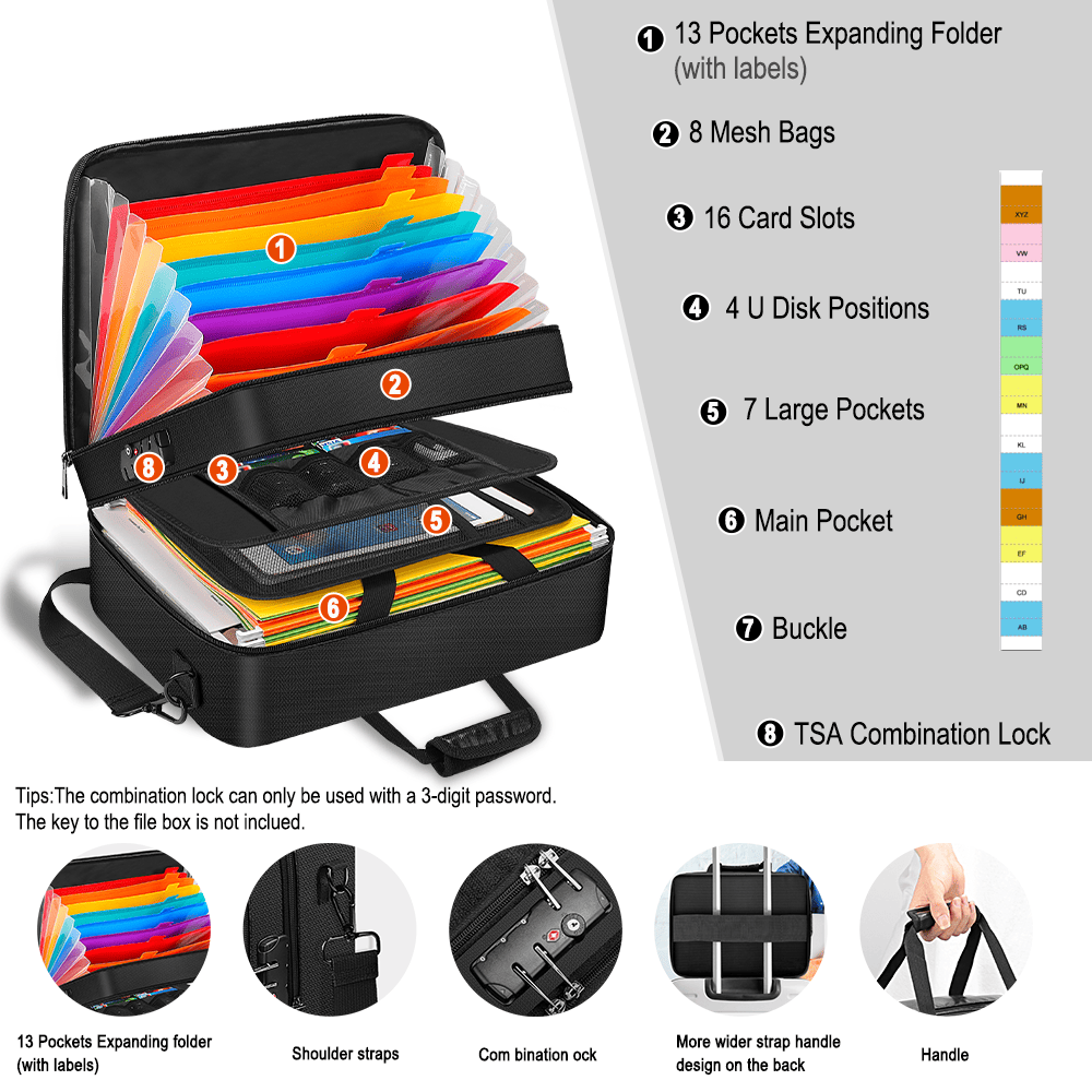 Colorful Accordion ID Storage Bag ENGPOW