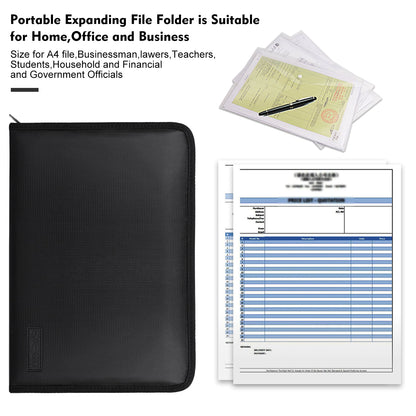 Fireproof  Waterproof folder with 12 pockets ENGPOW