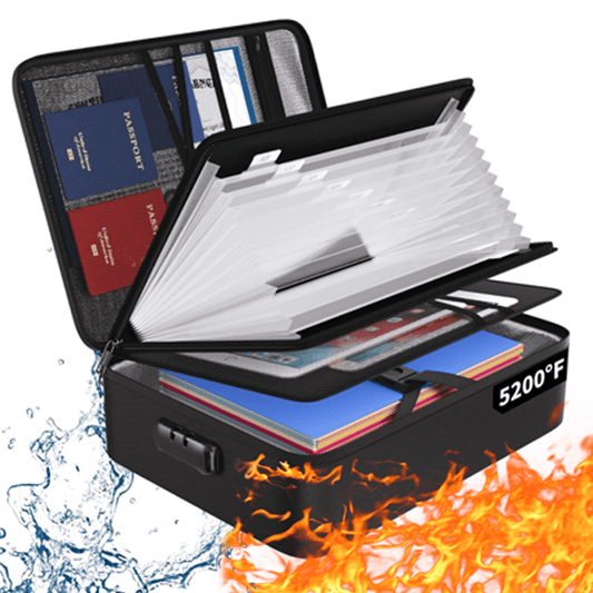 File Organizer Bag with 13 Pocket Accordion File Folder ENGPOW