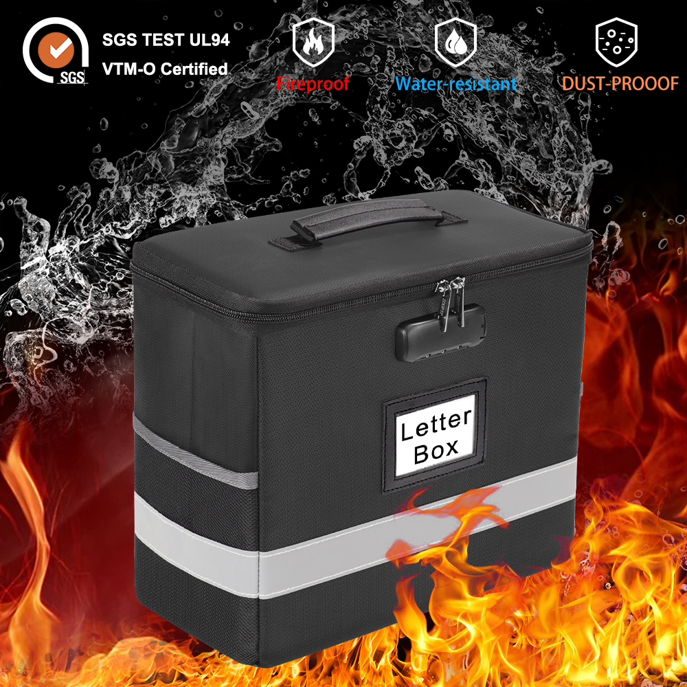 Document Box Storage Fireproof with Lock ENGPOW