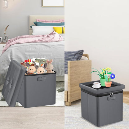 Fireproof Multifunctional Folding Storage Ottoman ENGPOW