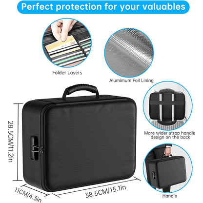 Aluminum Foil Black Document Storage Bag ENGPOW