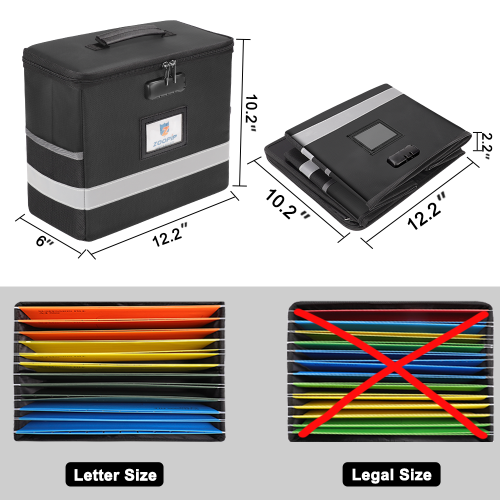 Document Box Storage Fireproof with Lock ENGPOW