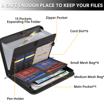 Flame retardant portable accordion folder ENGPOW