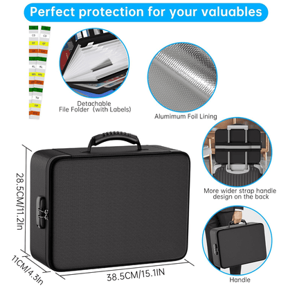 File Organizer Bag with 13 Pocket Accordion File Folder ENGPOW
