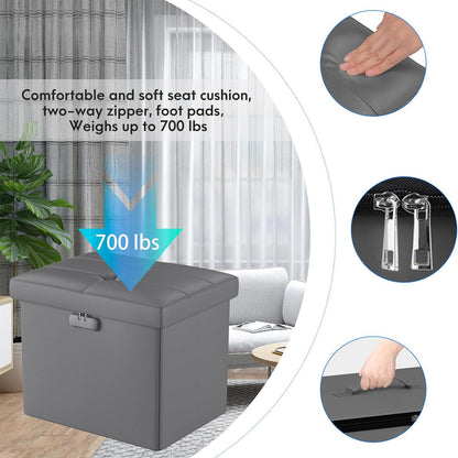 Fireproof Multifunctional Folding Storage Ottoman ENGPOW